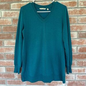 Soft Surroundings Pocket Tunic Sweatshirt Women’s XS Blue Cozy Comfortable